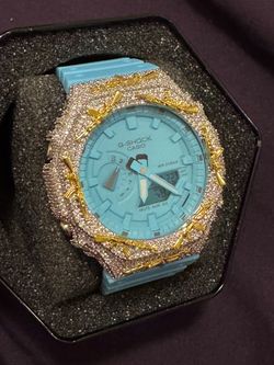 buss down moissanite blue gshock