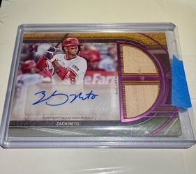 2025 Topps Museum Collection Zach Neto Signature Swatches /75  #SPDRA-ZN