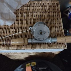 Antique Fly Fishing Rod With Reel