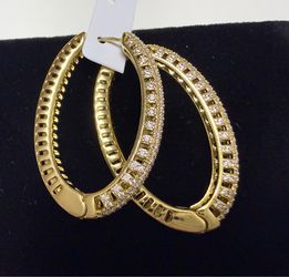 Medium Hoops with CZ