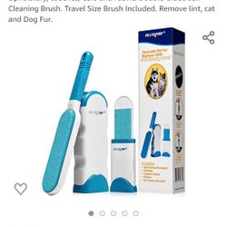 reusable pet fur remover with self cleaning base