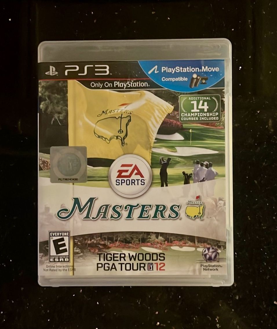 PS3 Video Game Masters Tiger Woods PGA Tour 12/ Golf Video Game 