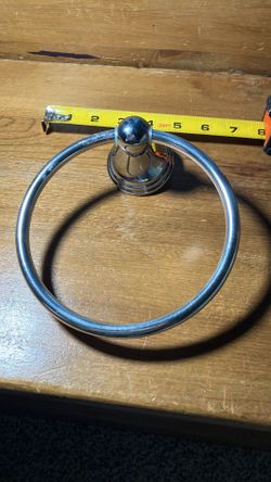 Chrome 6-Inch Bathroom Towel Ring