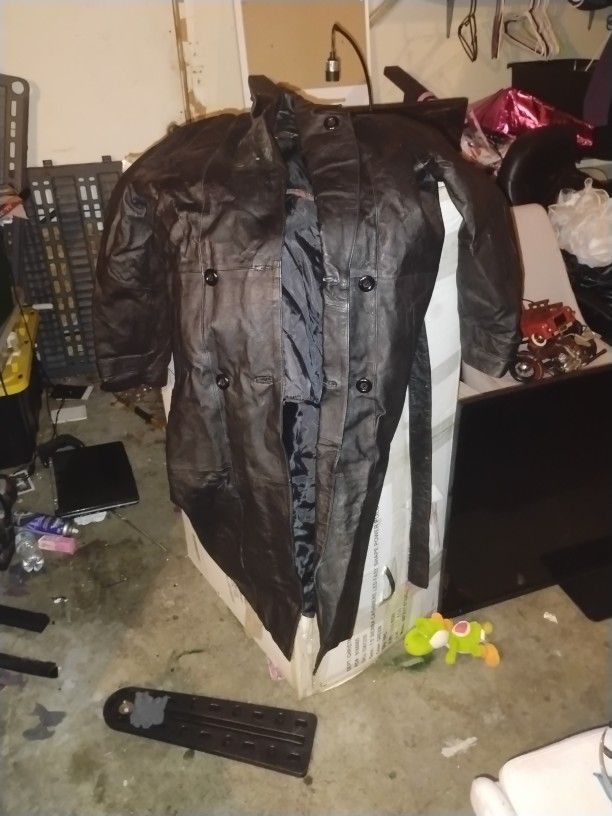 Coat Real Leather Size Xl 