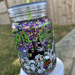 Mickey And Friends Halloween Snow Globe Tumbler 