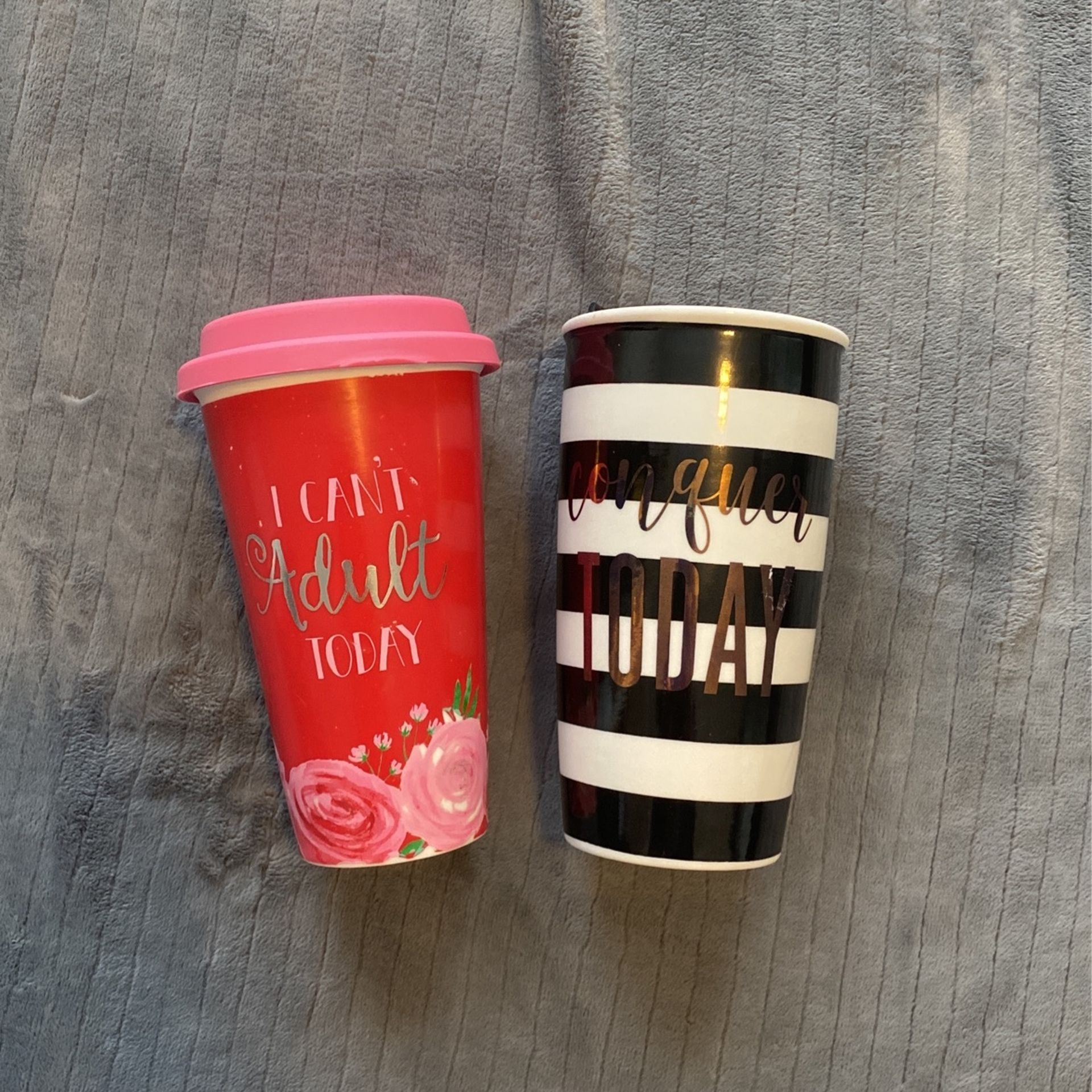 Travel Coffee Mugs Ceramic Novelty Set Of 2