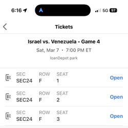 Venezuela World Baseball Ticket 