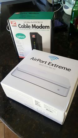 Apple airport wireless modem and router