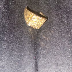 10k Gold Nugget Ring Real Gold 
