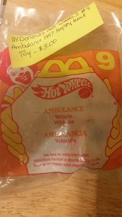 Mcdonalds hot wheels happy meal toys
