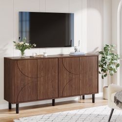 Console Table / 55.1" Sideboard Buffet, Kitchen Sideboard Storage Cabinet With 4 Doors