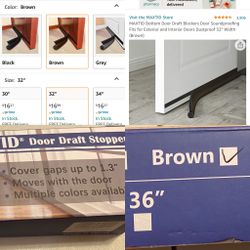 Door Draft Blockers Door Soundproofing Fits for Exterior and Interior Doors Dustproof- New
