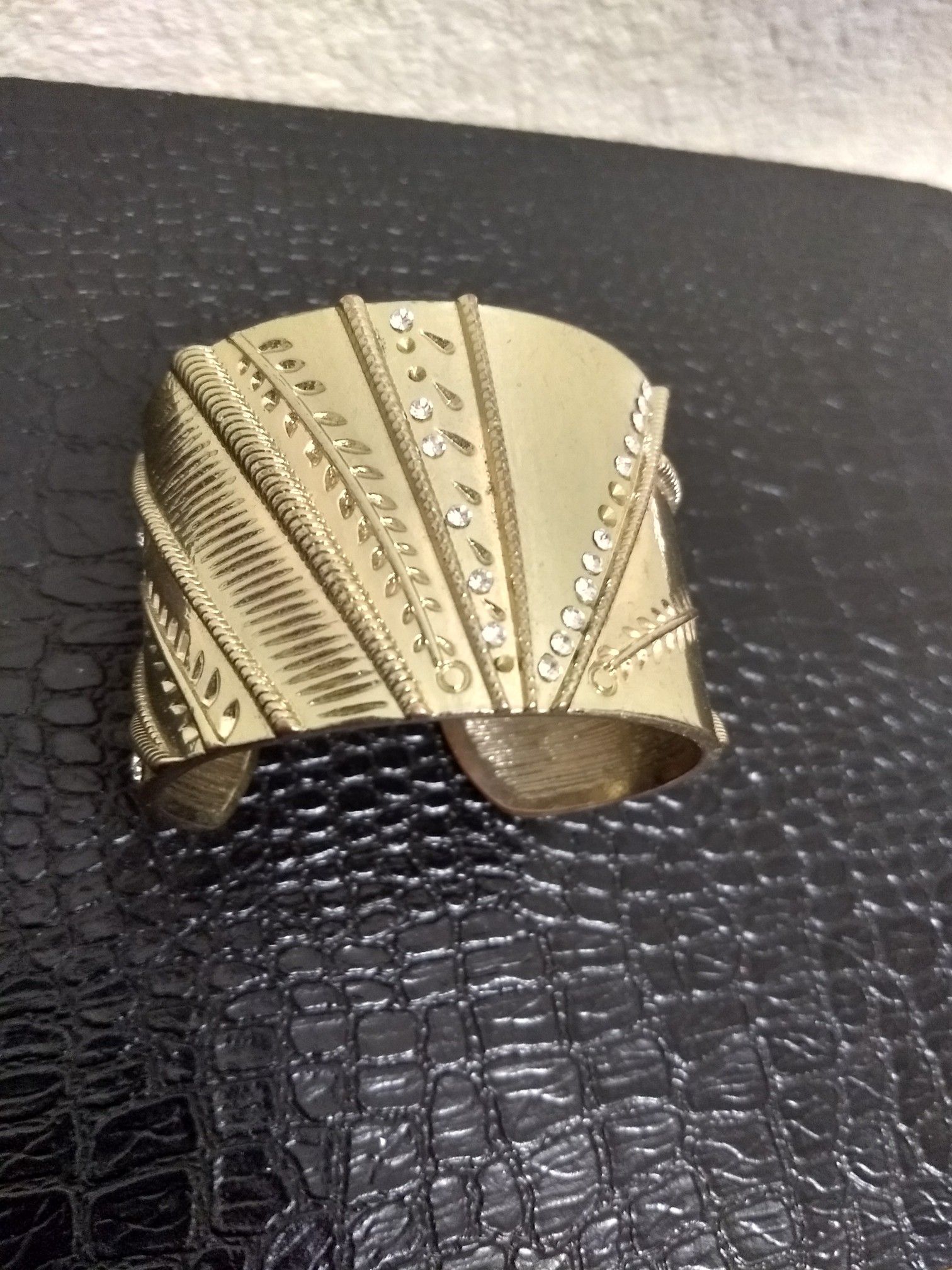 Gold cuff bracelet fantasy jewelry