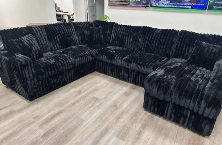 Midnight-Madness 4 Piece Sectional Financing And Delivery Available