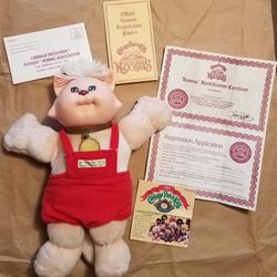 1983-85  Cabbage Patch Kids KOOSAS Vintage Cat Doll w/outfit  collar Signed By Xavier Roberts