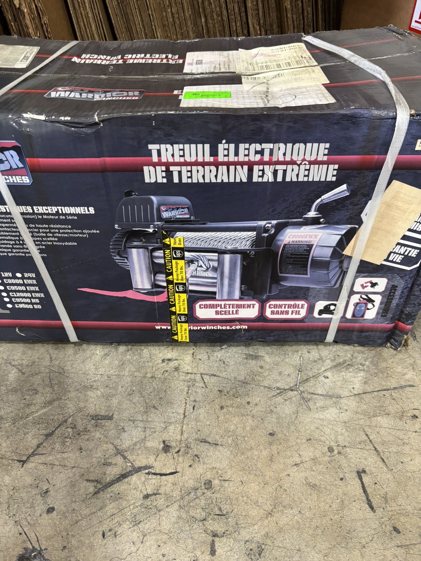 Warrior Winch 12,000EWX 12V ELECTRIC WINCH - STEEL ROPE