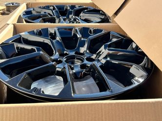 WE DELIVERY 4x NEW OEM 22" 2026 Chevrolet Silverado TAHOE Wheels GMC YUKON DENALI Rims Black