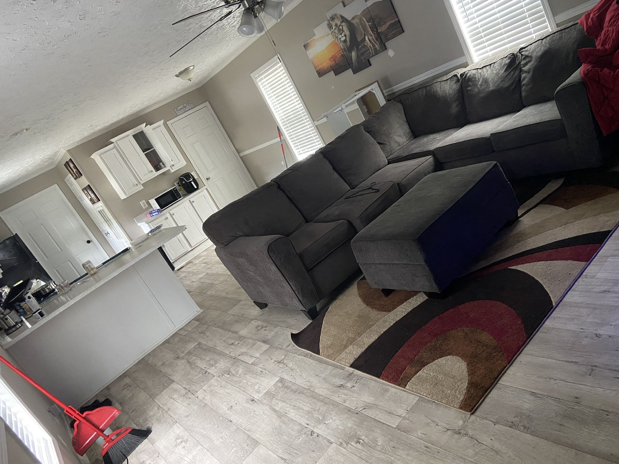 Sectional With Ottoman