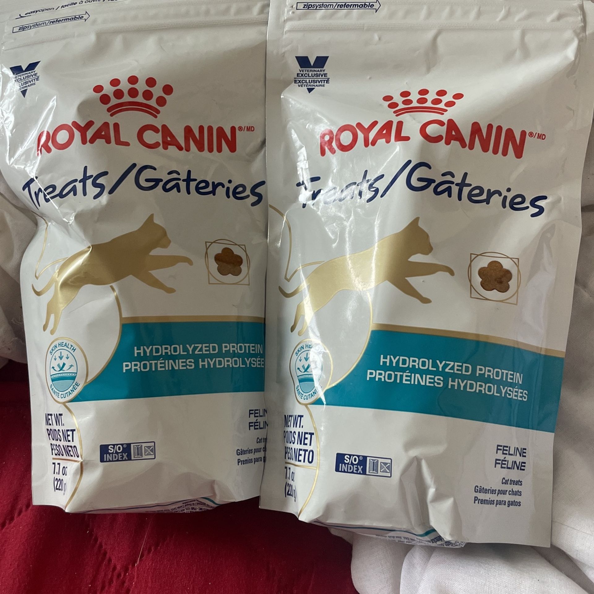 2 Bags 7.7 Oz Hydrolyzed Protein Cat Treats