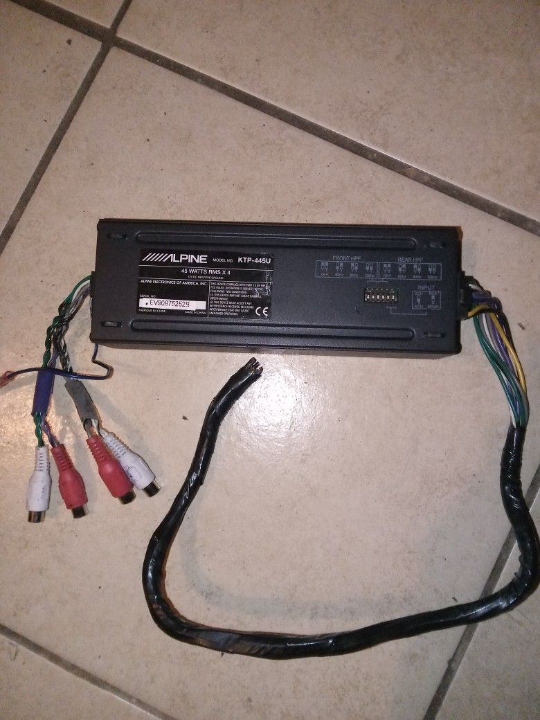 Alpine Amplifier KTP 445U 45watts RMS x 4 channels 