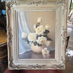 Mid Century H.D Greer Oil On Canvas 28 By 23 