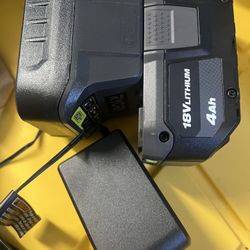 New Ryobi 4ah Battery And Charger Set