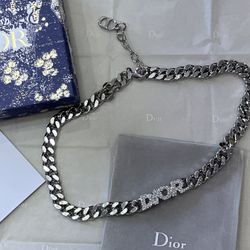 Silver Christian Dior Chocker 