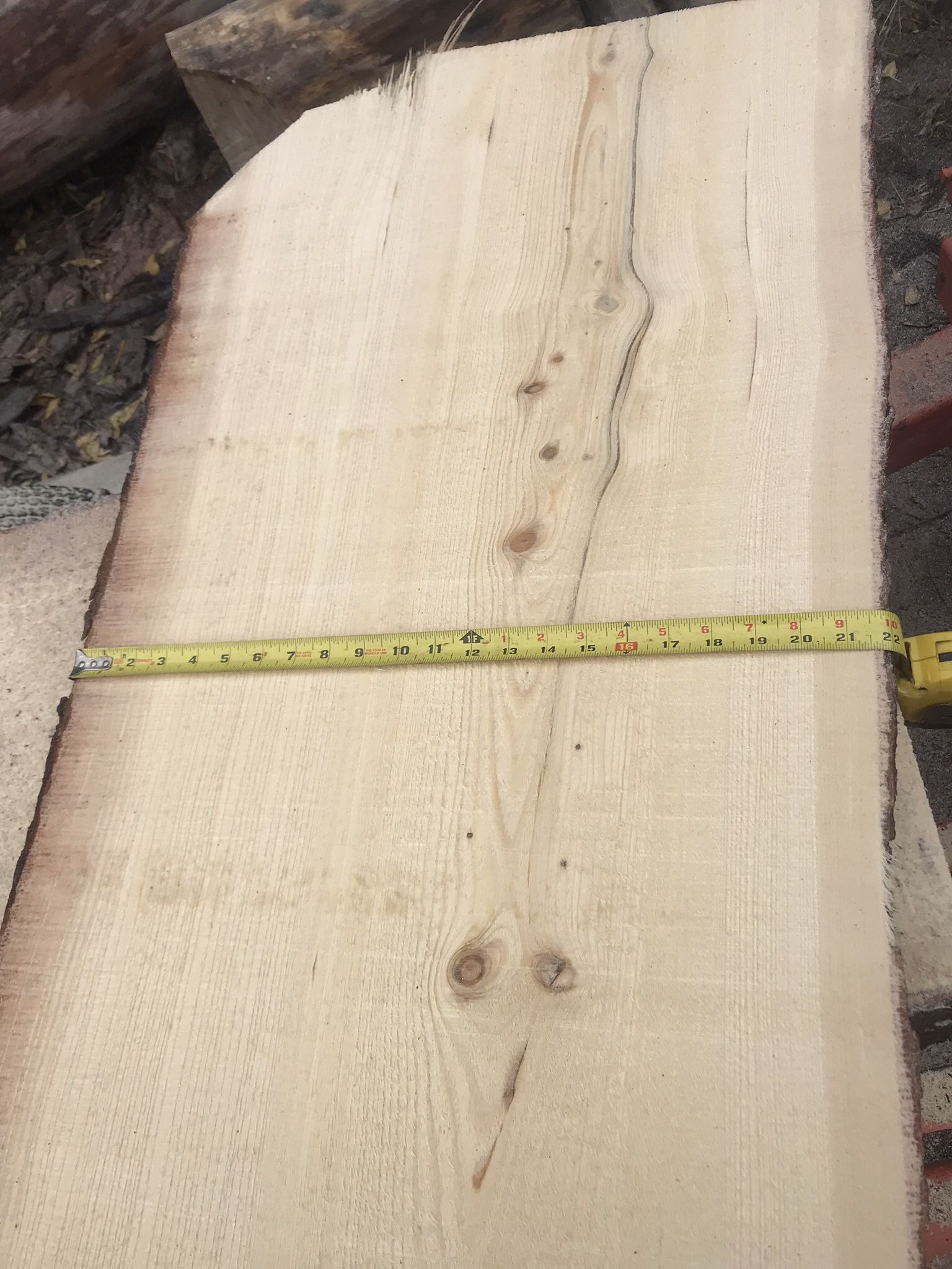 3 Inch Thick White Pine Live Edge 125$