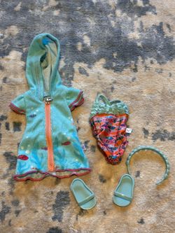 American Girl WellieWishers Fun Fish Swimsuit and Coverup Outfit