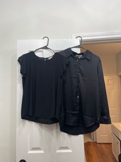 Ladies Women’s Black Dress Shirts Size Medium