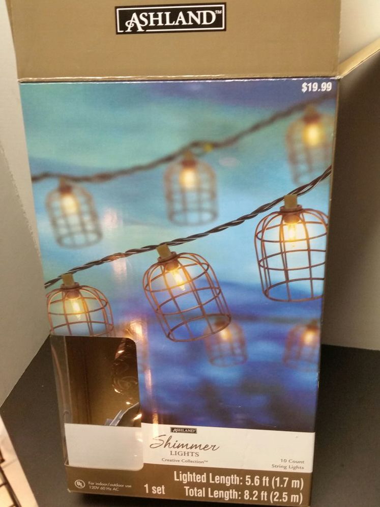 Brand new Ashland Shimmer Lights creative collection 10 count string lights indoor outdoor