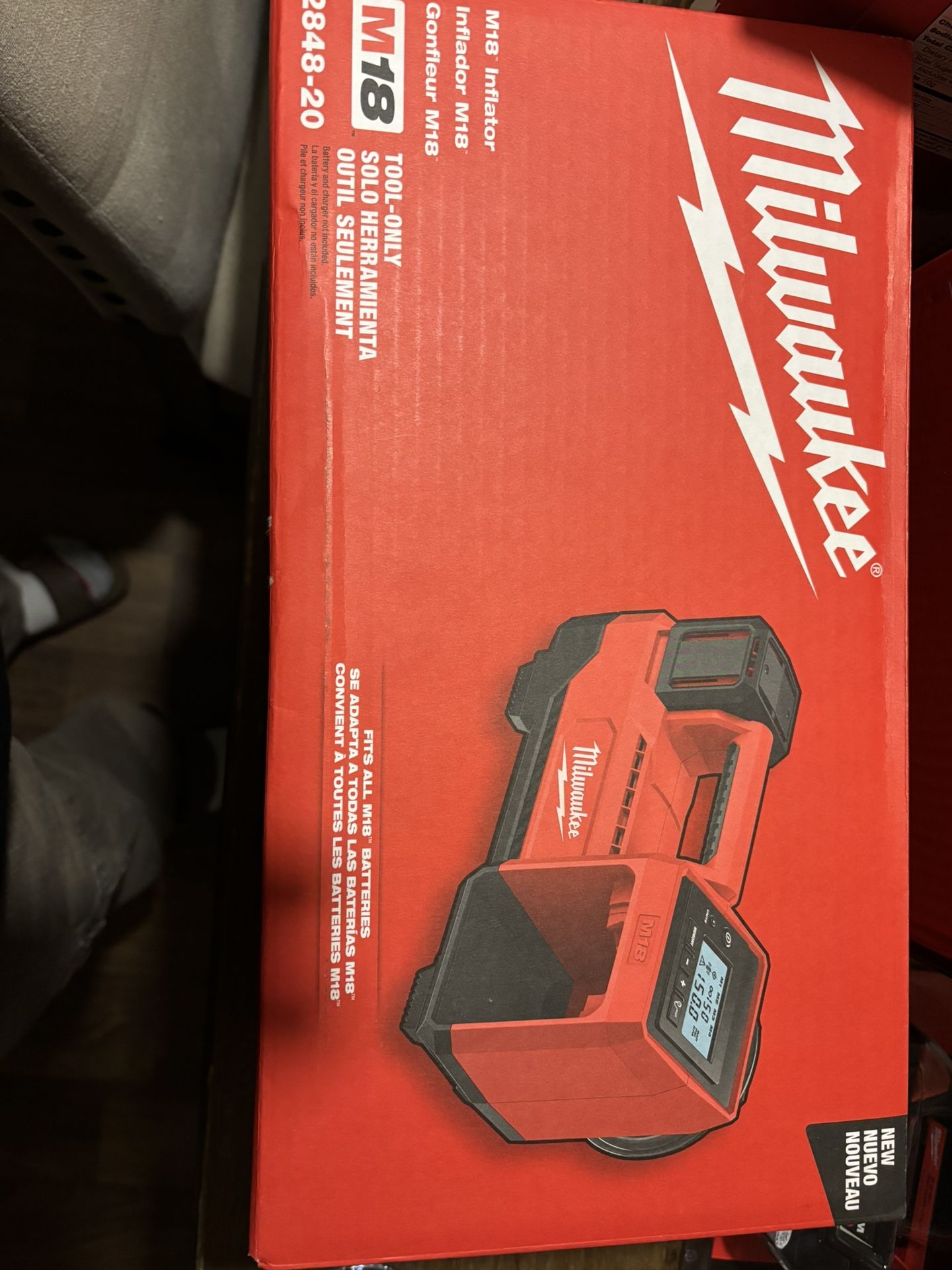 Milwaukee Air Compressor And Batteries