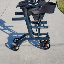 UpWalker Lite Folding Rollator Upright Mobility Walker For Seniors