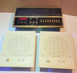 M&S Music & Sound Model 248 Vintage Intercom / AM-FM Master Station + 2 Speakers