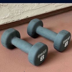 One Set Of 2 New 8-Pound Dumbells Dumbbells Hand Weights