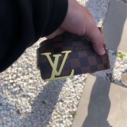 Checkered Louis Vuitton Belt
