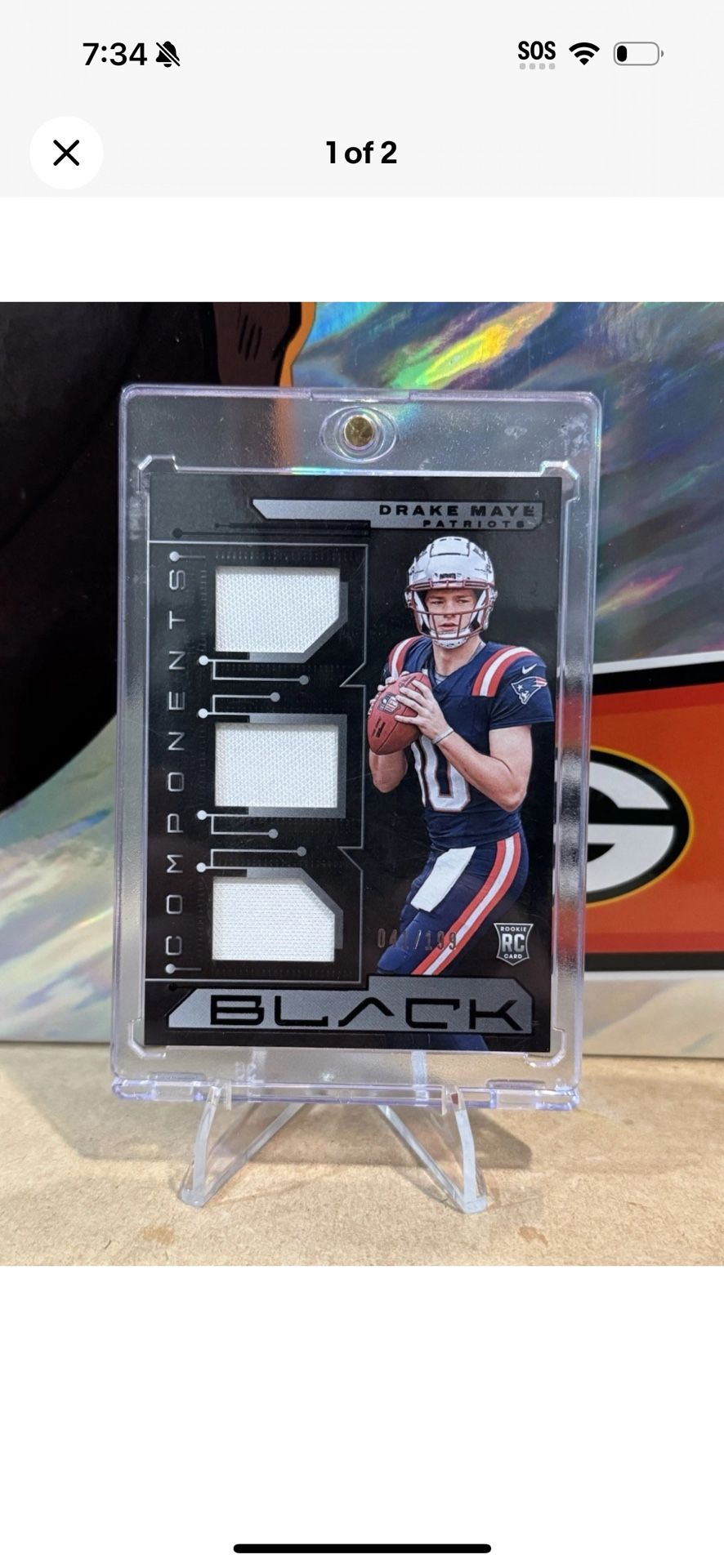 Drake Maye Tri Patch Black /199