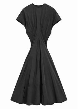 Black Fit & Flare midi/maxi dress short sleeve