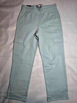 DKNY Cargo Sweatpants Fleece Lined Drawstring Lounge Pants