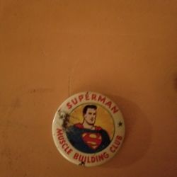 Superman Button And Comic 