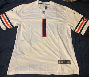 Nike Chicago Bears Justin Fields #1 NFL Jersey Men's Size XXL White/Orange/Blue