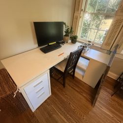 solid L- desk