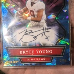 Bryce Young Rookie Autograph Holo Lux 2/15