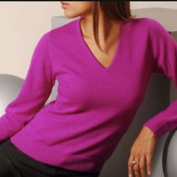 New Banana Republic MERINO wool V-NECK SWEATER Pink. Size XS