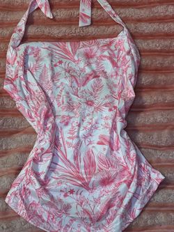 Pink halter top