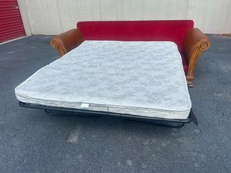 Red sofa bed