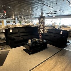 Black Sofa And Loveseat