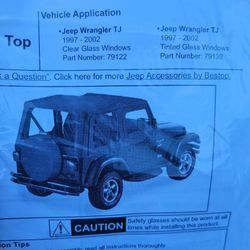 Bran New Jeep Cover