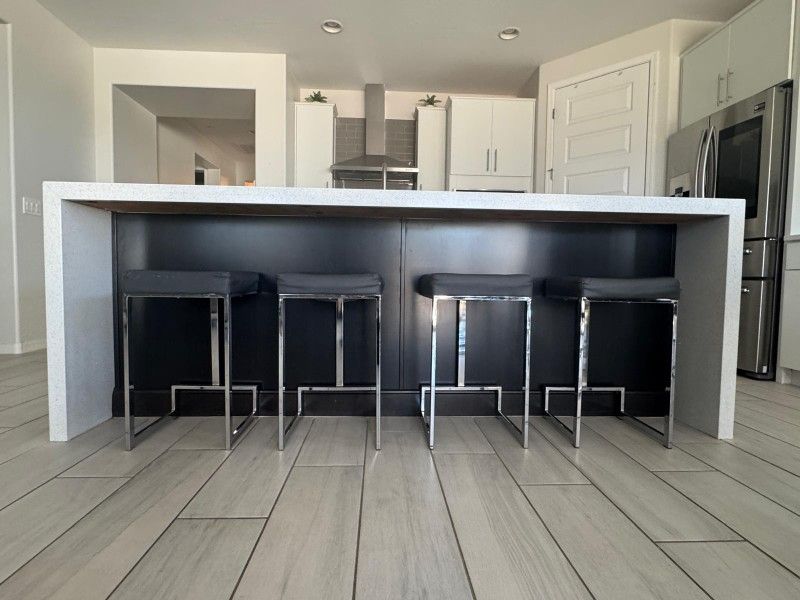 Modern Chrome/Leather Bar Stools