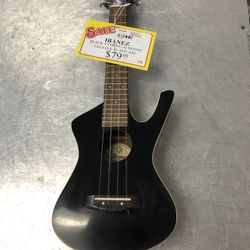10030 Used Ibanez Black 4-String Acoustic Ukelele W/No Case 09498